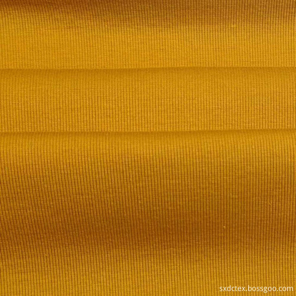 Cotton Polyester Dyed Plain Jersey Knit Rib Fabrics