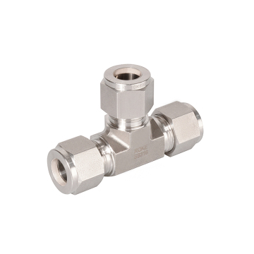 OD 1/2 Stainless Steel 316 Compression Equal Tee Tube Fitting
