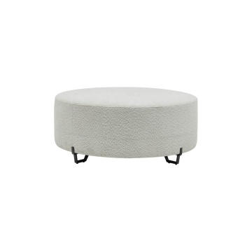 White low futon ottomans stool boucle foot stools