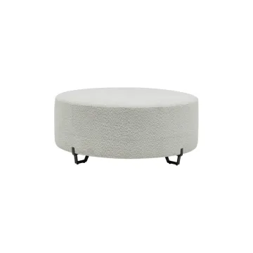 White low futon ottomans stool boucle foot stools