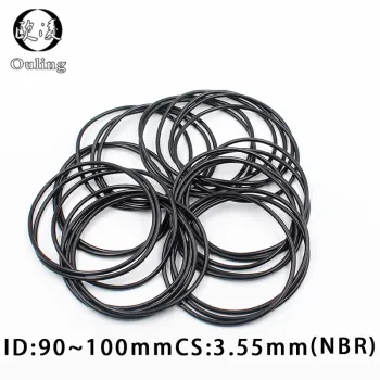 10PC/lot Rubber Ring NBR O-Ring Sealing Thickness 3.55mm ID90/92.5/95/97.5/100mm Nitrile O Ring Seal Oil Ring Gasket Washer