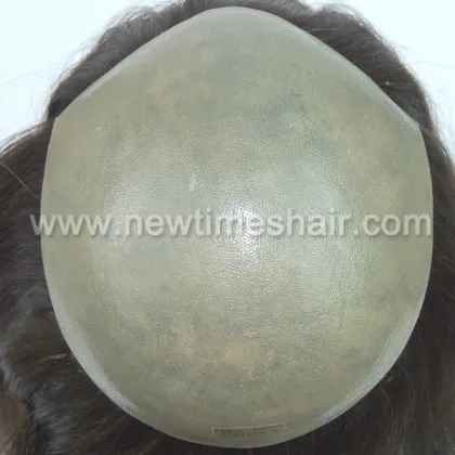 Injected 0.08mm pu skin base toupee