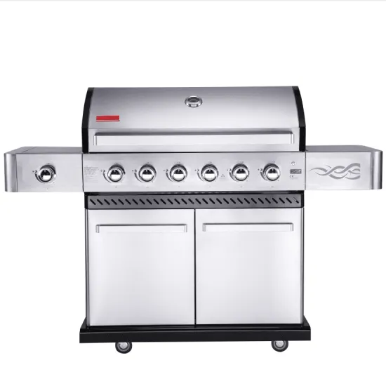 6+1 Burners Grills Home Party Bbq Outdoor Natural Gas Grill in Stainless Steel