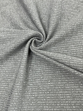 polyester spandex rib brush 2*2/4*4 knitted dyed fabric