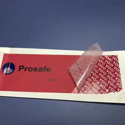 Tamper evident total transfer security void label