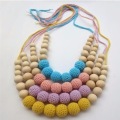 Pernyataan Handmade Kalung Manik Crochet Necklace