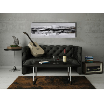 Silver Impressionistic Wall Art Metallic Abstract Oil Painting