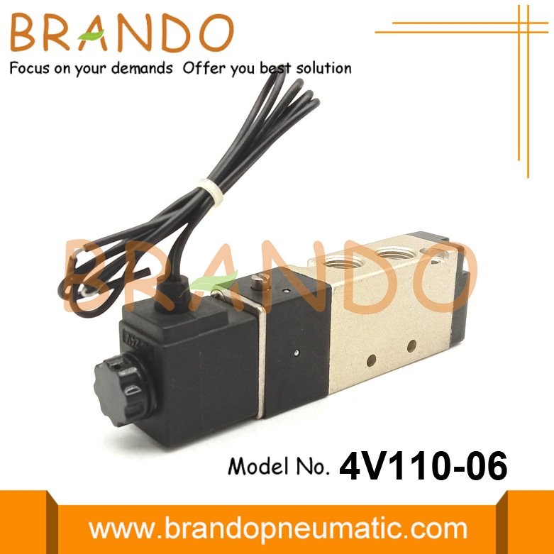 Details about   4V110-06 Air Single Electrical Solenoid Valve AC 220V 5 Way 2 Position 1/8" PT