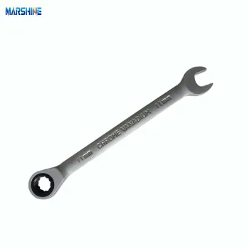 Chrome-Plated Polished Ratchet Combination Wrench