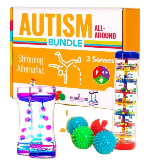 Autism-Friendly Learning Tools: Construction Play Dough, Games Sets, Liquid Timer, and Bundles for Autistic Children