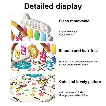 Multifunctional Baby Fitness and Entertainment Center: Play Mat, Toys, and Learning Tools