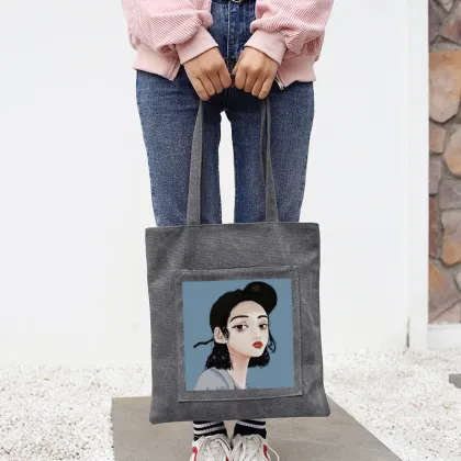 Custom single shoulder canvas bag with canvas bag