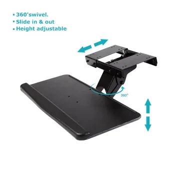 Right-Handed Standing Desk Keyboard Tray with Integrated Mouse Pad