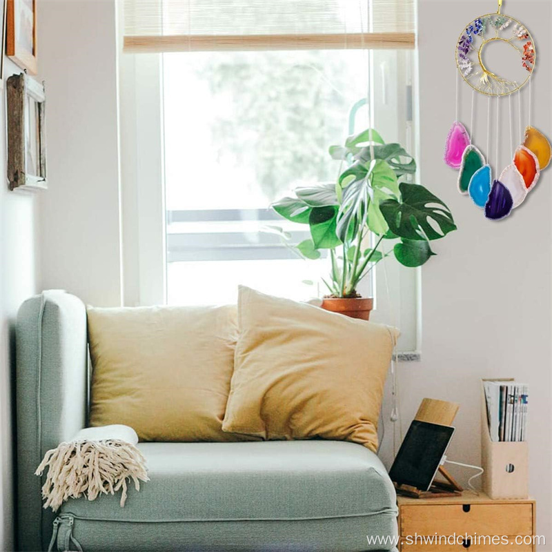 Indoor Stone Healing Crystal Wind Chime for Decoration
