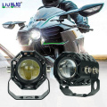 HJG Dual Mini LED Fog liuhjg motorcycle auxiliary Driving lights led motorbike spotlights
