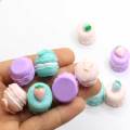 Neue Charm Mini Erdbeer Macaron Harz Perlen für handgemachte Craft Decor Perle oder Mädchen Schlafzimmer Ornamente Charms