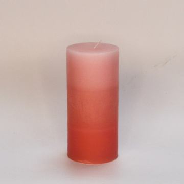 Customize Red Unscented Pillar Candle