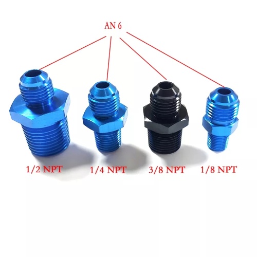 6an da maschio a 1/8npt Adattatori per tubo di combustibile maschile