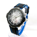 Montre chronographe masculin avec sangle en silicone