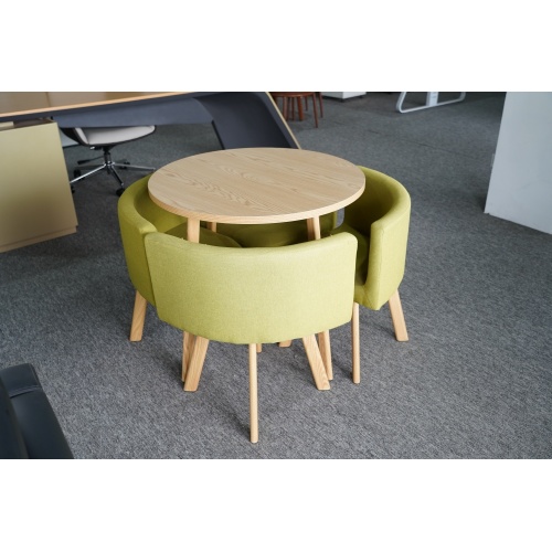 Conjunto de mesa redonda casual para discussão de escritório