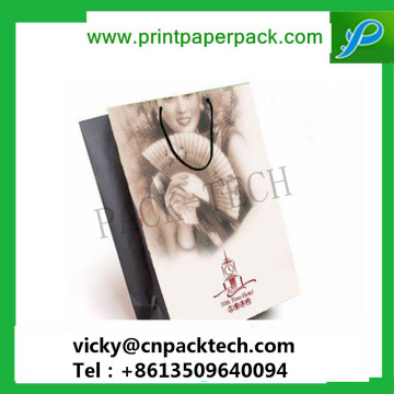 Custom Atistic Holographic Embossing Christmas Gift Bags Top Tab Shopping Bag