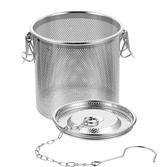 Stainless Steel Perforated Filter Basket for Kitchen Spice and Seasoning, Multiple Sizes