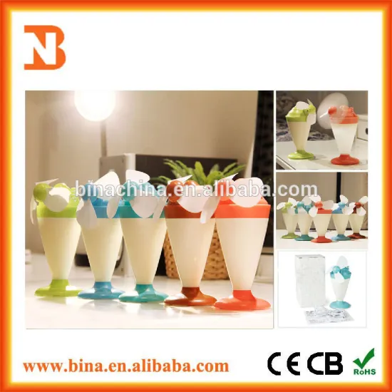 2016 New Product Mini Ice Cream Light Fan