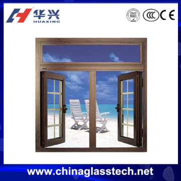 PVDF coated PVC doulble swing bathroom window