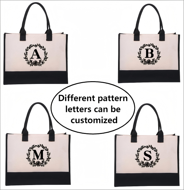 Custom simple pattern canvas tote bag