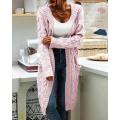 Womens Cable Knit Long Sleeve Sweater Women's Cardigan Pocket Hooded Casual Outwear Supplier