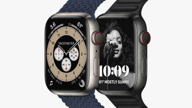 the Apple Watch in titanium