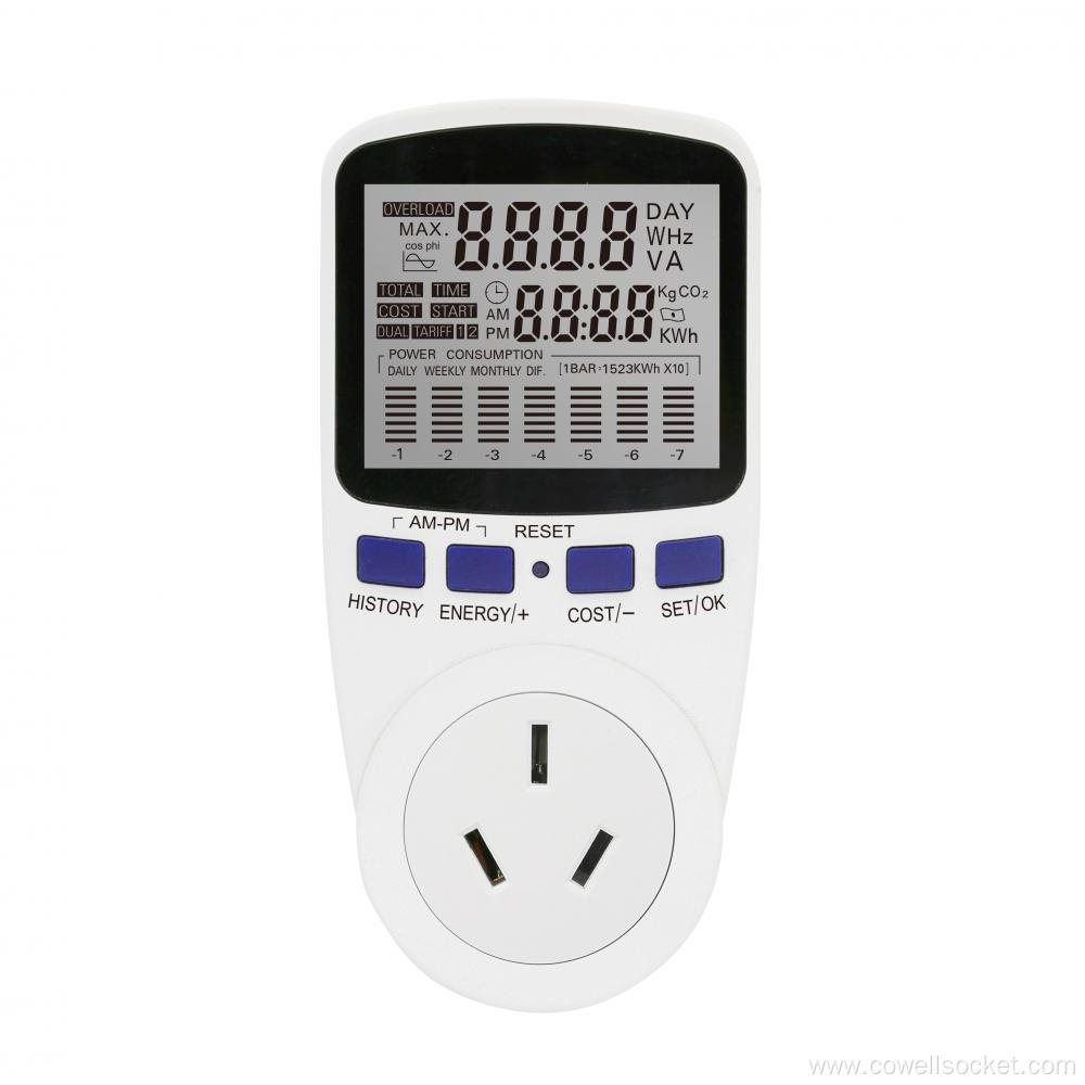 Electric Wattmeter Energy With Chart Meter