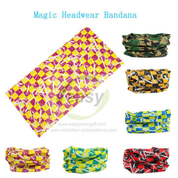 Polyester Tubular Buff Multifunctional Headwear Bandana , Sports Neck Bandana With 25*50cm