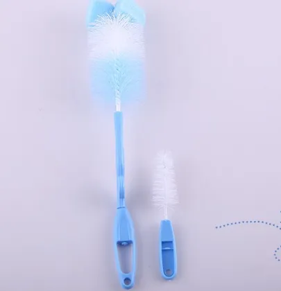 Plastic baby bottle cleaning brush hot baby feeding bottle brush Baby Bottle brush set