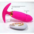 Conjunto de vibrador de plug anal vibratório giratório 360 °