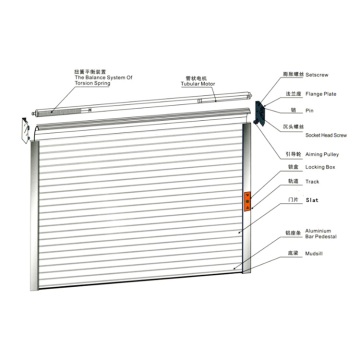 Store Transparent Crystal Roller Shutter Door