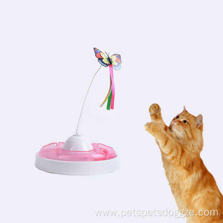 2021 newest interactive plastic electric rotate cat toys