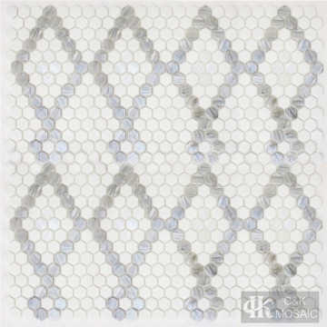 Retro rhombus glass mosaic tiles