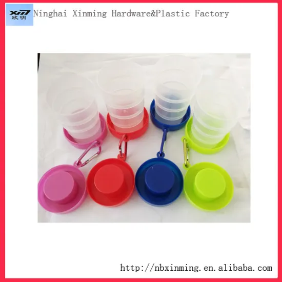 Promotional plastic eco-friendly collapsible cup/plastic folding cup for travel/plastic foldable cup