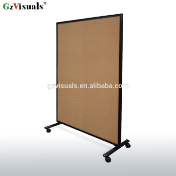 Cork surface mobile bulletin board double sided free standing notice board stand with easel