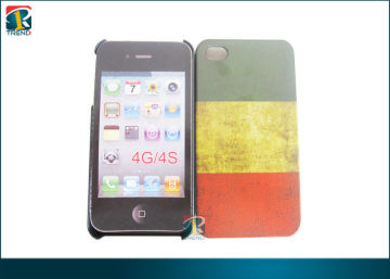 Flag Full Water Printing Hardshell Case For Iphone 4 Protective Cases Oem / Odm