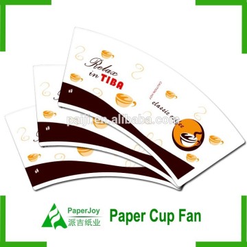 Disposable custom printed cup fan for paper cup manufacturing