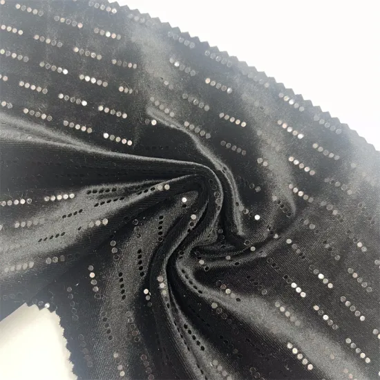 Velevt Bottom With Sequined Fabric