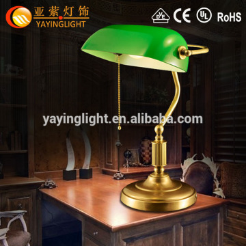 brass table lamp with colorful shade,decorative bedroom brass table lamps new design 2016