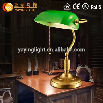 brass table lamp with colorful shade,decorative bedroom brass table lamps new design 2016