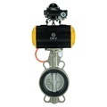 Pneumatic Butterfly Valve DKV Air Control Wafer Type Double Acting SS304