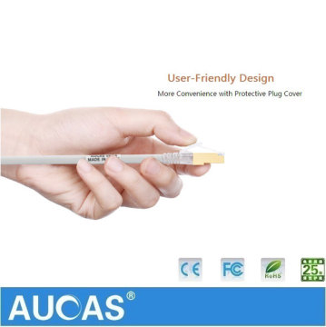 Oxygen-free copper Wire+RoHS PVC jacket+50U Gold Plated cat6 cat 7 patch cord cat6,CE ,FC & RoHS