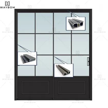 Aluminium Wood Color Door Frames & Telescopic Sliding Doors and Windows