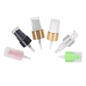 high quality OEM rose gold silver aluminum metal closure uv treatment cream pumps 18-415 18/410 24/410