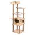 AIBIKE Eco-Friendly Wooden 4-Level Cat Climbing Tower Indoor Multi-Level Condo Pet Toy